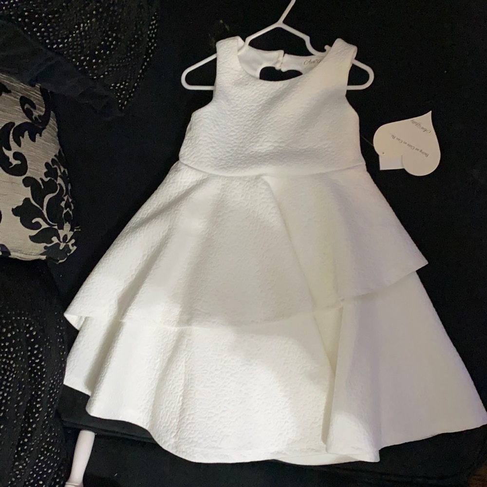 Girls white formal dress